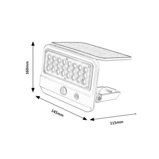 Rábalux Flaxton fehér LED kültéri napelemes mozgásérzékelős fali lámpa (RAB-77090) LED 1 izzós IP54