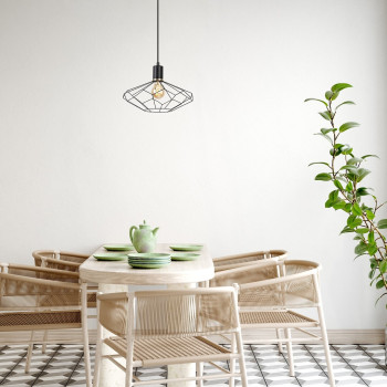 Rábalux Fran matt fekete függesztett lámpa (RAB-72241) E27 1 izzós IP20