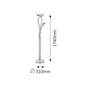 Rábalux Gamma bronz-fehér LED állólámpa (RAB-4078) LED 2 izzós IP20