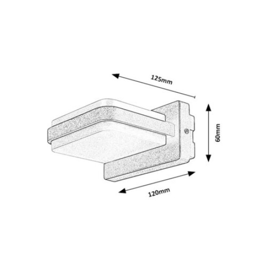 Rábalux Gendt fekete-fehér LED kültéri fali lámpa (RAB-77061) LED 1 izzós IP44