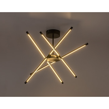 Rábalux Henli2 fekete LED mennyezeti lámpa (RAB-71338) LED 1 izzós IP20