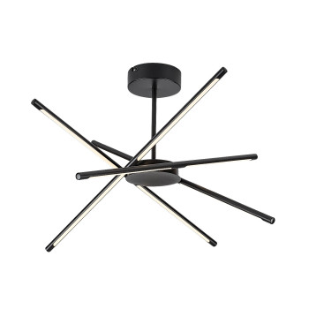 Rábalux Henli2 fekete LED mennyezeti lámpa (RAB-71338) LED 1 izzós IP20