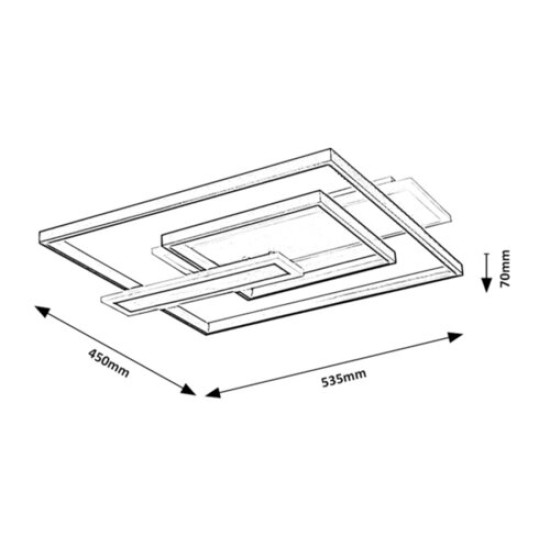 Rábalux Herkules fekete-fehér LED mennyezeti lámpa (RAB-2932) LED 1 izzós IP20