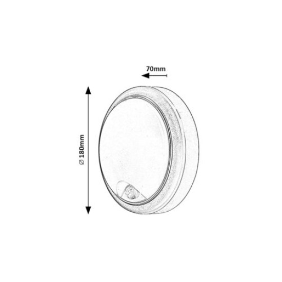 Rábalux Hitura fekete-fehér LED kültéri mozgásérzékelős fali lámpa (RAB-77028) LED 1 izzós IP54