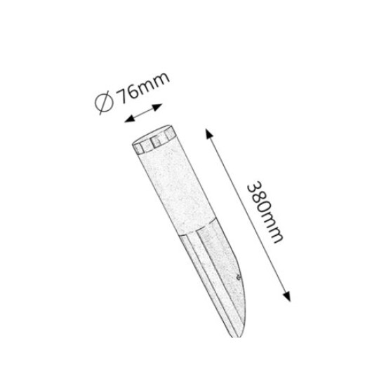 Rábalux Inox torch matt króm-fehér kültéri falikar (RAB-8261) E27 1 izzós IP44