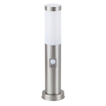 Rábalux Inox torch matt króm-fehér kültéri mozgásérzékelős állólámpa (RAB-8267) E27 1 izzós IP44