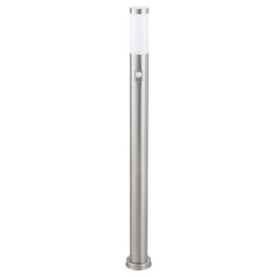 Rábalux Inox torch matt króm-fehér kültéri mozgásérzékelős állólámpa (RAB-8268) E27 1 izzós IP44