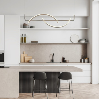 Rábalux Jarnelle szatin króm LED függesztett lámpa (RAB-72233) LED 1 izzós IP20