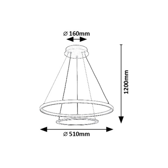 Rábalux Jasero fekete LED függesztett lámpa (RAB-72040) LED 1 izzós IP20