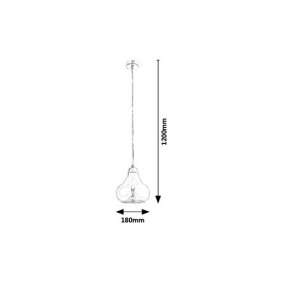 Rábalux Jezabel króm-füstszínű függesztett lámpa (RAB-7976) E27 1 izzós IP20