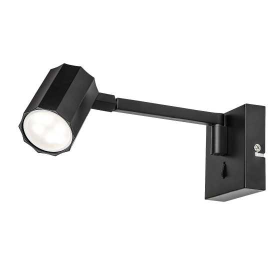 Rábalux Karter matt fekete falikar (RAB-73027) GU10 1 izzós IP20