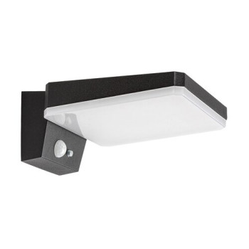 Rábalux Lasset fekete-fehér LED kültéri napelemes mozgásérzékelős fali lámpa (RAB-77078) LED 1 izzós IP54