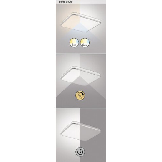 Rábalux Linden króm-fehér LED mennyezeti lámpa (RAB-3479) LED 1 izzós IP20