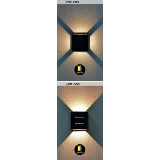 Rábalux Lippa fekete LED kültéri fali lámpa (RAB-7317) LED 1 izzós IP54