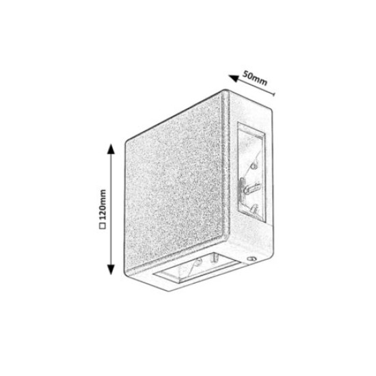 Rábalux Lippa fekete LED kültéri fali lámpa (RAB-7317) LED 1 izzós IP54