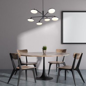 Rábalux Madi matt fekete LED függesztett lámpa (RAB-72239) LED 1 izzós IP20