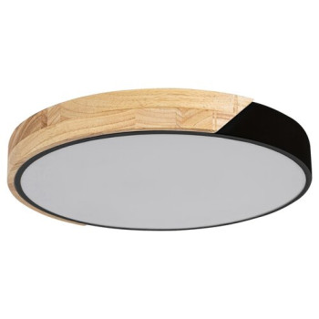 Rábalux Maple matt fekete-bükk LED mennyezeti lámpa (RAB-3528) LED 1 izzós IP20