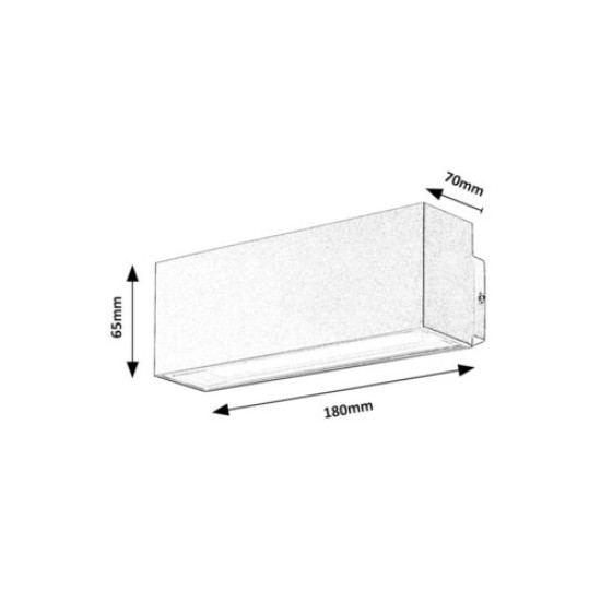 Rábalux Mataro fehér LED kültéri fali lámpa (RAB-77076) LED 1 izzós IP54