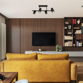 Rábalux Maximilian matt fekete mennyezeti lámpa (RAB-73044) GU10 4 izzós IP20