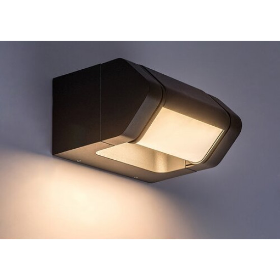 Rábalux Medna antracit-fehér LED kültéri fali lámpa (RAB-77103) LED 1 izzós IP54