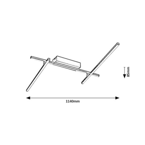 Rábalux Negan ezüst-fehér LED mennyezeti lámpa (RAB-71019) LED 1 izzós IP20