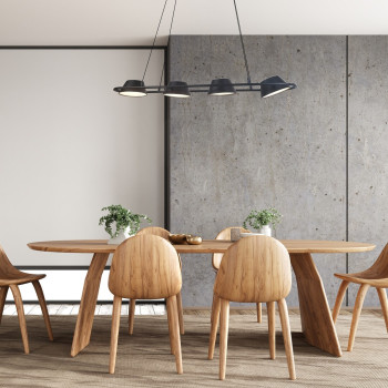 Rábalux Odiss fekete LED függesztett lámpa (RAB-72218) LED 1 izzós IP20