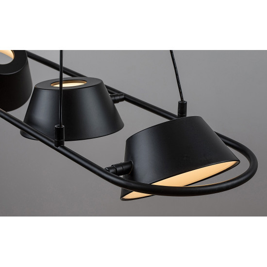 Rábalux Odiss fekete LED függesztett lámpa (RAB-72218) LED 1 izzós IP20