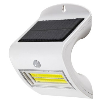 Rábalux Opava fehér LED kültéri napelemes mozgásérzékelős fali lámpa (RAB-7970) LED 1 izzós IP44