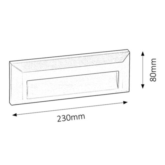 Rábalux Pueblo szürke LED kültéri falba építhető lámpa (RAB-8011) LED 1 izzós IP65