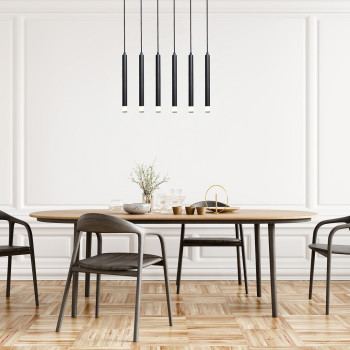 Rábalux Ramira fekete függesztett lámpa (RAB-72362) G9 6 izzós IP20