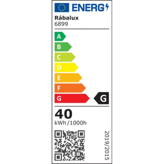 Rábalux River fekete-fehér függesztett lámpa (RAB-6899) LED 1 izzós IP20