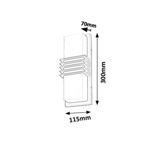 Rábalux Rodez antracit-fehér LED kültéri fali lámpa (RAB-8940) LED 1 izzós IP44
