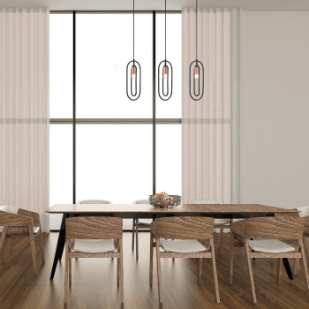 Rábalux Rovier matt fekete függesztett lámpa (RAB-72264) E27 3 izzós IP20