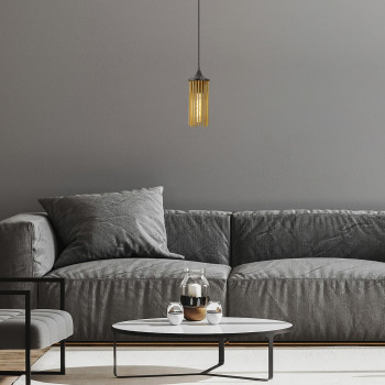 Rábalux Roxas matt fekete függesztett lámpa (RAB-72151) E27 1 izzós IP20