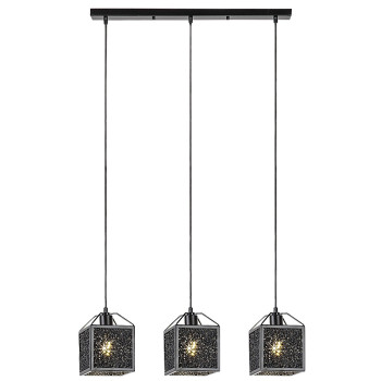 Rábalux Samilo fekete függesztett lámpa (RAB-72219) E27 3 izzós IP20