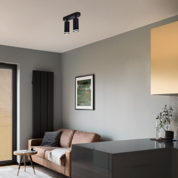 Rábalux Senobia fekete mennyezeti lámpa (RAB-73034) GU10 2 izzós IP20