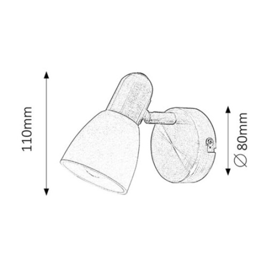 Rábalux Soma bronz-fehér spot falikar (RAB-6306) E14 1 izzós IP20