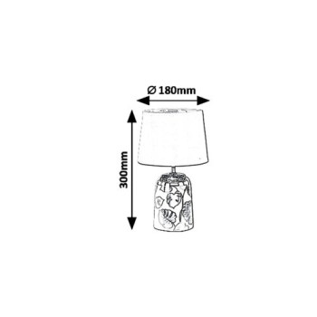 Rábalux Sonal fehér-ezüst asztali lámpa (RAB-4548) E14 1 izzós IP20