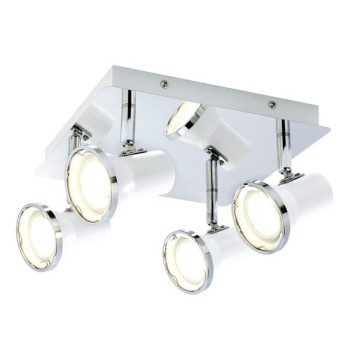 Rábalux Steve króm-fehér LED fürdőszobai mennyezeti lámpa (RAB-5500) LED 4 izzós IP44