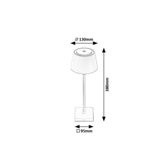 Rábalux Taena ezüst-fehér asztali lámpa (RAB-76013) LED  IP44