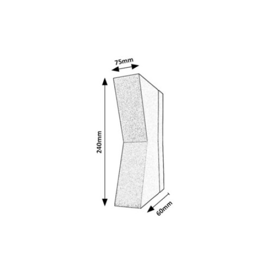 Rábalux Temse antracit LED kültéri fali lámpa (RAB-77066) LED 1 izzós IP65