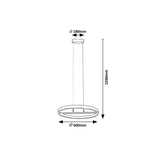 Rábalux Thric fekete-arany LED függesztett lámpa (RAB-72221) LED 1 izzós IP20