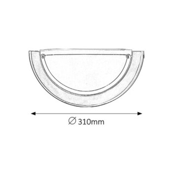 Rábalux Ufo króm-opál fali lámpa (RAB-5173) E27 1 izzós IP20
