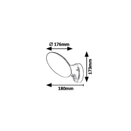 Rábalux Varna fekete-fehér LED kültéri mozgásérzékelős falikar (RAB-8135) LED 1 izzós IP54