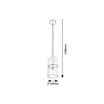 Rábalux Zelkova alumínium függesztett lámpa (RAB-3154) E27 1 izzós IP20