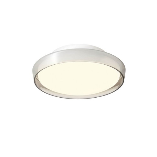 Redo Arca fehér-füstszínű vízvédett fürdőszobai LED mennyezeti lámpa (RED-01-3795) LED 1 izzós IP44