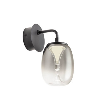 Redo Drop fekete-átlátszó LED fali lámpa (RED-01-3924) LED 1 izzós IP20