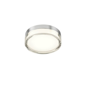 Redo Frisbi króm-fehér vízvédett fürdőszobai LED mennyezeti lámpa (RED-01-3726) LED 1 izzós IP44