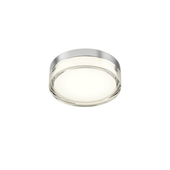 Redo Frisbi króm-fehér vízvédett fürdőszobai LED mennyezeti lámpa (RED-01-3726) LED 1 izzós IP44