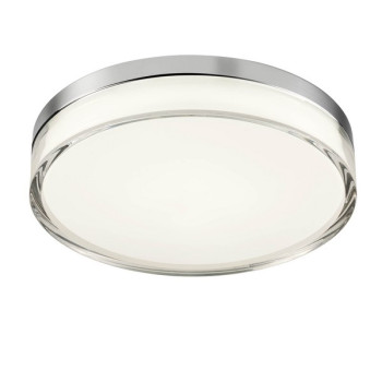 Redo Frisbi króm-fehér vízvédett fürdőszobai LED mennyezeti lámpa (RED-01-3728) LED 1 izzós IP44